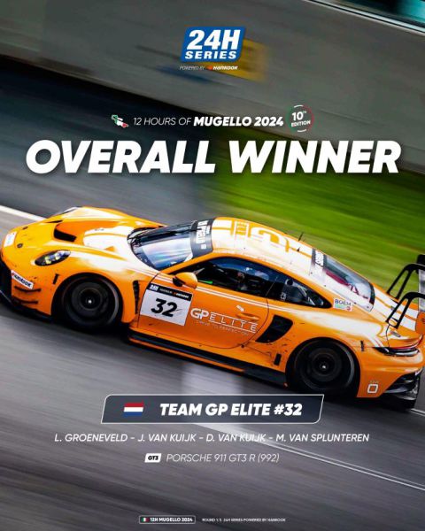 Hankook 12H MUGELLO 2024 Porsche winnaar met Team GP Elite